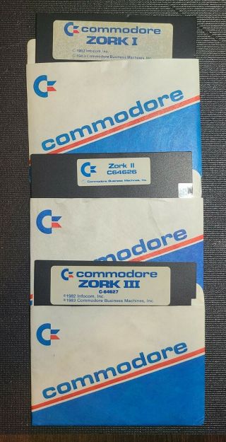 Zork I,  Ii And Iii Disks For Commodore 64