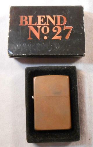 2003 Era Unfired Promotional Copper Zippo Lighter - Marlboro Blend No 27