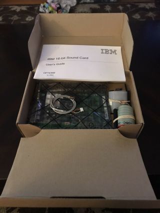 Vintage IBM 16 Bit Sound Card Option NOS Open Box 5150 ISA Card 3