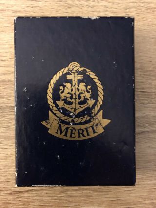 Vint.  Solid Brass Zippo Merit Anchor Lighter Never Fired 1932 - 1985 Mib W/papers
