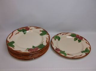 Set Of 8 Vintage Franciscan Apple Dinner Plates Made In England 10.  5 "