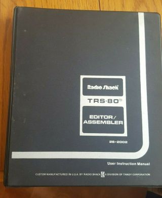 Vintage Trs - 80 Model 1 Editor/assembler Software 26 - 2002
