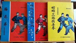 3 Rare Vintage Chinese Martial Art Books,  Northern Praying Mantis 螳螂拳