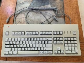 Apple Extended Keyboard Ii And Cable For Mac Adb Desktop Bus Vintage M3501 M0312