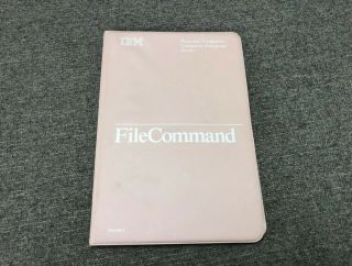 Ibm Filecommand 1.  00 Alternate Dos Shell Software For Ibm Pc & Compatibles