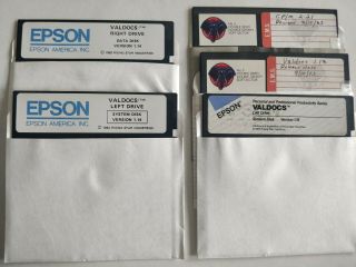 Epson Qx - 10 Valdocs System & Data Disks 1.  14 1.  18,  Cp/m 2.  21 - 1983 Vintage