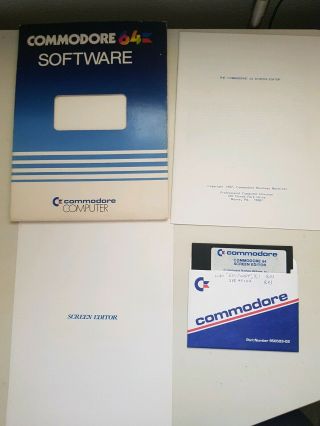 Commodore 64 Screen Editor Software And Reference Guides