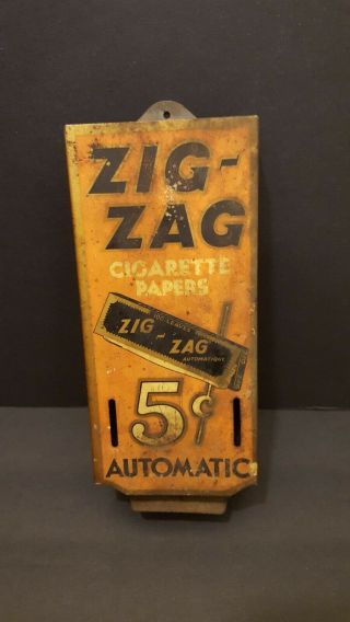 Vintage Zig Zag Cigarette Papers Dispenser 5 Cent Rare