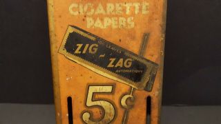 Vintage Zig Zag cigarette papers dispenser 5 cent Rare 3