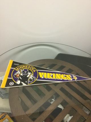 Vintage Minnesota Vikings Nfl Football Wincraft Full Size Pennant Flag
