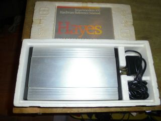 Hayes Smartmodem 300 Baud External Modem With Power Supply And Mnual Foam