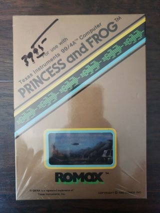 Princess And The Frog Ti99/4a Rare Vintage Find