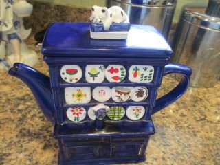 Vintage 1993 Ceramic China Cabinet Teapot By Cardinal,  Inc.