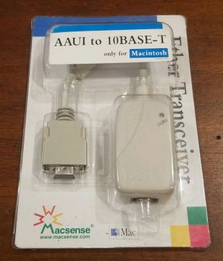 Macsense Ethernet Transceiver Aaui 10base - T For Apple Macintosh Vintage Cpu