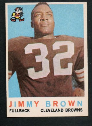 1959 Topps Football Card 10 Jim Brown - Cleveland Browns.