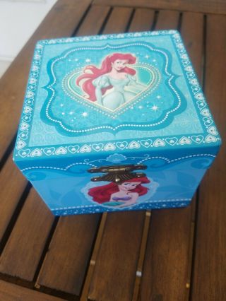 Vintage Disney Parks Ariel The Little Mermaid Music Jewelry Box Spins 1988