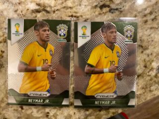 (2) 2014 Panini Prizm World Cup Neymar Jr.  First Prizm Card 112 Brazil