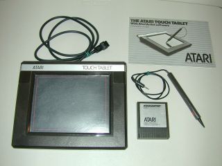 Atari Cx77 Touch Tablet With Atari Artist Cartridge And Owner 