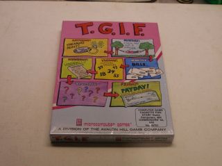 T.  G.  I.  F.  By Avalon Hill For Atari 400/800 And Commodore 64 -
