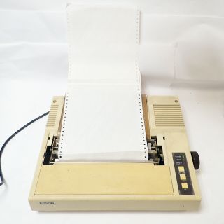 Vintage Epson Fx - 80 Dot Matrix Printer 120v 0.  7a,  Passed Self - Test