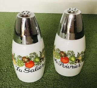 Corning Ware Spice Of Life Salt And Pepper Shakers Vintage