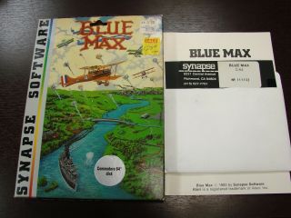Vintage (1983) Synapse Software " Blue Max " Commodore 64 5.  25 " Floppy Disk