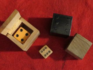 Vintage Cubes And Dice Magic Trick C.  1940s - 50s