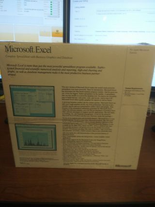 Vintage Microsoft Excel Version 1.  5 For Macintosh Plus SE II 1988 Software 2