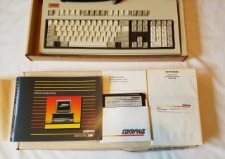 Vintage Compaq 386 Keyboard,  Manuals,  Disks