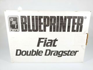 Amt Ertl Blueprinter Fiat Double Dragster 1/25 Scale Model Kit Set Open Box
