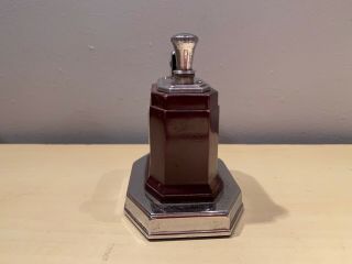 Old Vtg RONSON Touch Tip Lighter With Name Plate Brown - Burgundy Octette 3