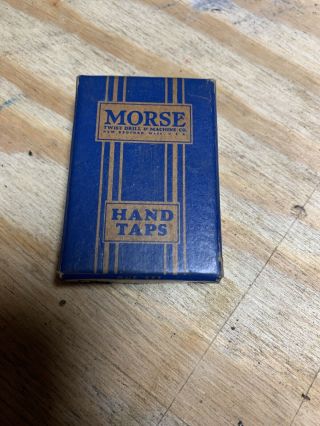 Vtg Morse 5 - 40 Nc Hand Tap Hss Plug Taps (3) Box 2068