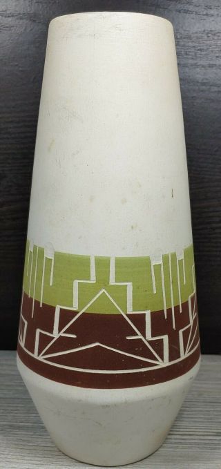 Vtg 1984 Signed Marie Black Tail Deer Native American Sioux Pottery Prayer Vase