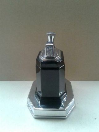 Art Deco Enamel Art Metal AMW RONSON Touch Tip Lighter Black 3