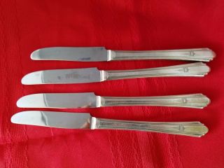 Wm A Rogers Overlaid Oneida Ltd Silverplate Set Of 4 Knife 8 3/8 " L Vintage