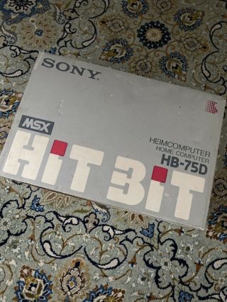 Sony Msx Hb - 75p Hit Bit Black Vintage Personal Computer Vintage Box
