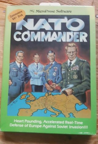 Rare Vintage Commodore 64 Nato Commander Game Software Nmib