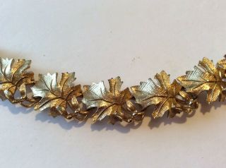 Vintage Signed LISNER Gold Tone Leaf Bracelet ESTATE Jewelry 2