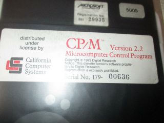 MICROSOFT CP/M FORTRAN - 80,  MS BASIC CP/M - 80,  CALIFORNIA COMPUTER SYS CP/M V2.  2 3