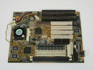 ASUS TX97 - E (430TX) Rev 1.  12 Socket 7 Motherboard w/ Intel Pentium MMX 233Mhz 3