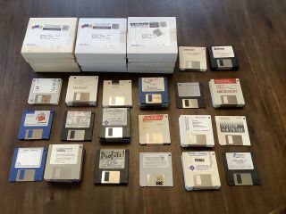 Vintage 3.  5 Floppy Disks And Software For Macintosh Computer