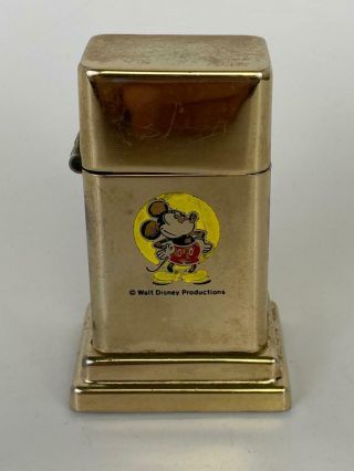 Vintage 1940 ' s ZIPPO Walt Disney Productions Mickey Mouse Barcroft Table Lighter 3
