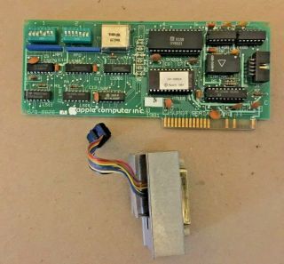 Apple Ii Computer Serial Card Ii W Cable & Case Connector 670 - 0020