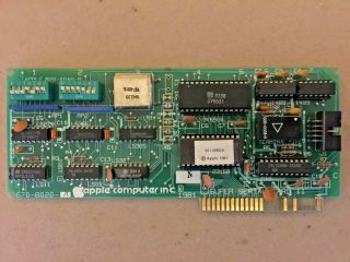 Apple II Computer Serial Card II w Cable & Case Connector 670 - 0020 2