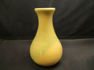 Vintage Camark Art Pottery Vase Matte Yellow Orange Glaze