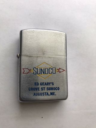 1954 Sunoco Gas And Oil Zippo Lighter Full Stamp 2517191