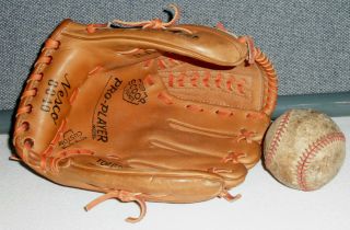 Vtg Nesco 8040 Cowhide Leather Baseball/softball Glove Deep Scoop Pocket & Ball