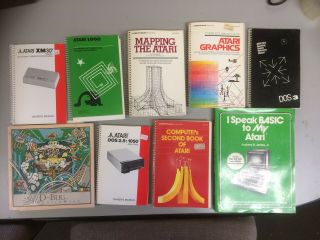 Atari 600XL computer,  disk drive,  tape drive plus manuals,  floppies and tapes 3