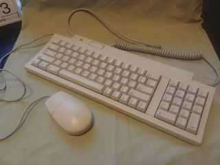 Vintage Apple Keyboard Ii M0487 Mouse Ii M2706 And Coiled Adb Cable