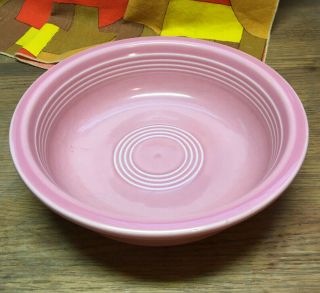 Vintage Fiesta Ware Hlc Rose Pink Soup / Cereal Bowl 7 " Diameter